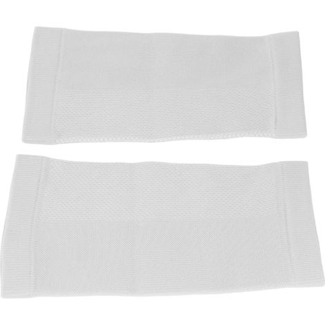 Lot de 2 genouillères grises coupe-vent, respirantes et douces pour la peau, en coton chaud, manchons de compression pour femmes, taille L. (1/5)