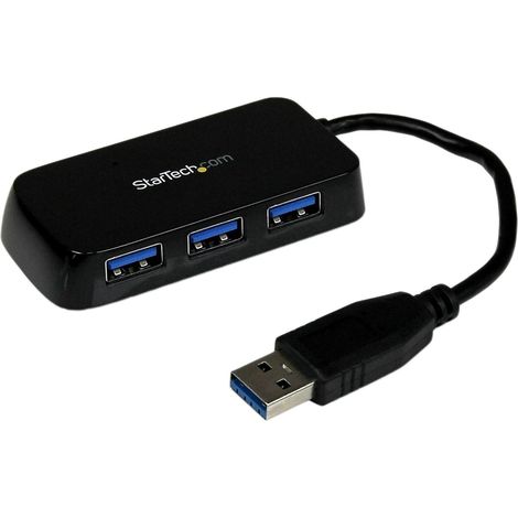 Hub USB 3.0 4 Ports 5Gbps, SuperSpeed, Noir (ST4300MINU3B) (1/5)