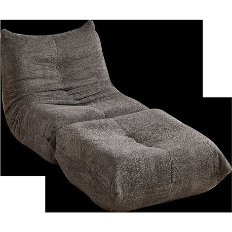 Chenille Togo Sofa with footrest,Boden-Loungesessel, Armloser Akzentstuhl,Sitzsack Sofa, Togo Stil Kamin Lounge Stuhl mit Memory Schaum,Bequemer Bodensofa für Wohnzimmer,Schlafzimmer,Gaming und Büro