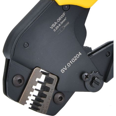 VSA-06WF E-Typ Rohrcrimpwerkzeug, Kaltcrimpwerkzeug für 0,25 bis 6,0 mm² AWG23-10 Kabelschuhe (1/5)