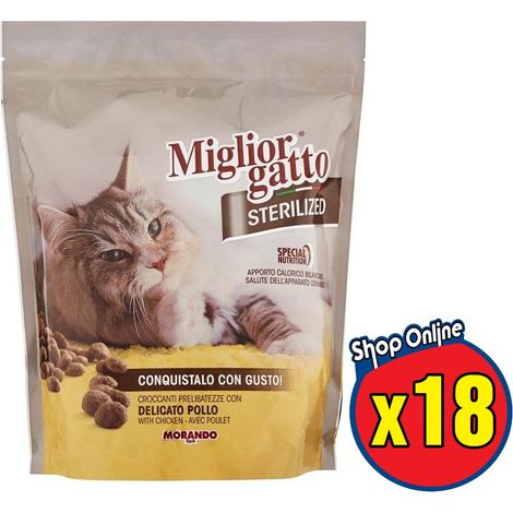 SET 18 MIGLIOR GATTO STERILIZED CROCCANTINI CON POLLO 400 GR (1/2)