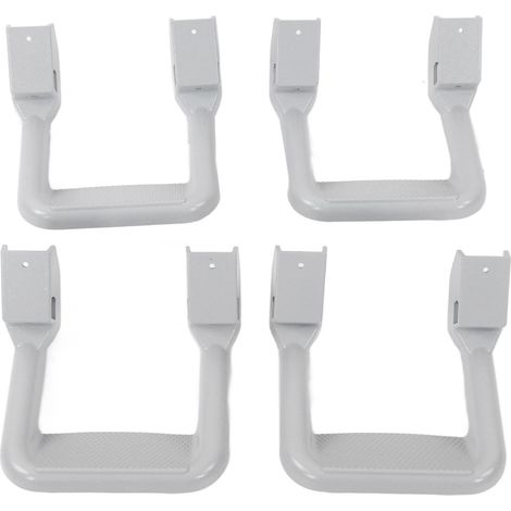 Ensemble de 4 marchepieds latéraux antidérapants en alliage d'aluminium pour camionnette Chevrolet Silverado 1500/2500/3500 (1999-2020), couleur argent. (1/5)