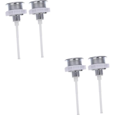 4pièces Bouton Poussoir De Remplacement Pour Toilettes Design De Tige Extra Longue Facile à Installer Compatible Avec Réservoirs Standard (1/5)
