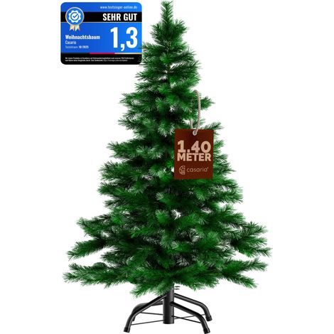 CASARIA® Weihnachtsbaum künstlich 140 150 180 240 cm dichte Spitzen schneller Aufbau Metallständer wie echt schwer entflammbar Tannenbaum Mix 140cm (1/5)