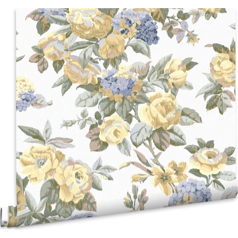 Laura Ashley Pembrey Vliestapete Pale Gold 10mx52cm (1/5)