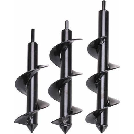 Mèche Jardin Tarière Ø 80 et Ø 300 mm 1 Pièces, Forets de Jardin en Spirale, Outil de Plantation Pratique pour Faire Rapidement Trou et Planter des Fleurs Arbres Arbustes