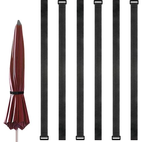 Sangles de parasol réglables - Accessoires de patio réutilisables - Lot de 6 (1/5)