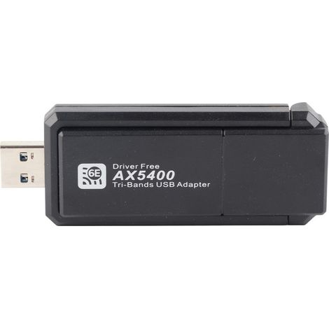 Adaptateur réseau WiFi 6E 5400Mbps, carte réseau USB triple bande 2,4G 5G 6G pour Windows 10 11 (1/5)