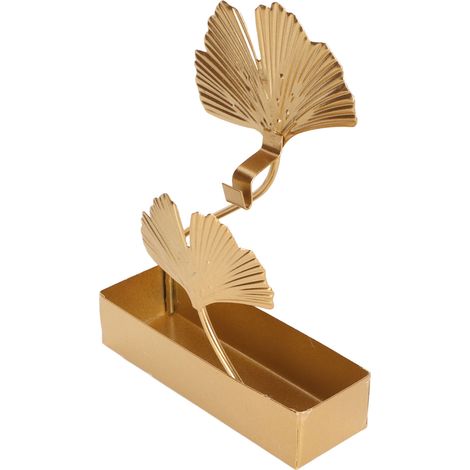 Porte-encens en spirale, motif double feuille de ginkgo, support suspendu avec plateau pour une utilisation intérieure et extérieure. (1/5)