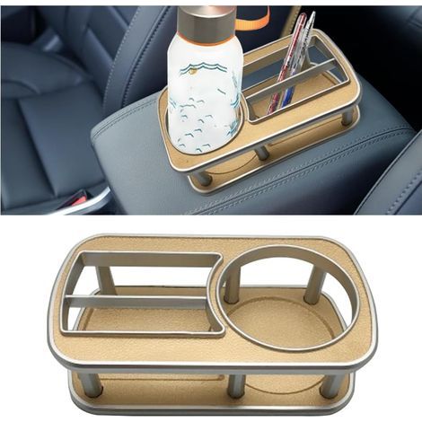 Porte-Gobelet d'eau Multifonction pour Voitures, Support de Téléphone et Bouteilles de Boisson de Voiture, ABS Organisateur de Rangement de Stockage (1/5)