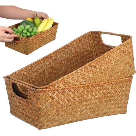Panier Osier Tissé Main pour Pain et Snacks Rangement pour Cuisine et Maison (1/5)