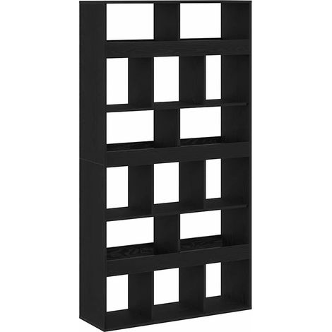 Maison Exclusive - Bücherregal 2 pcs Schwarz Eichen-Optik 100 x 3