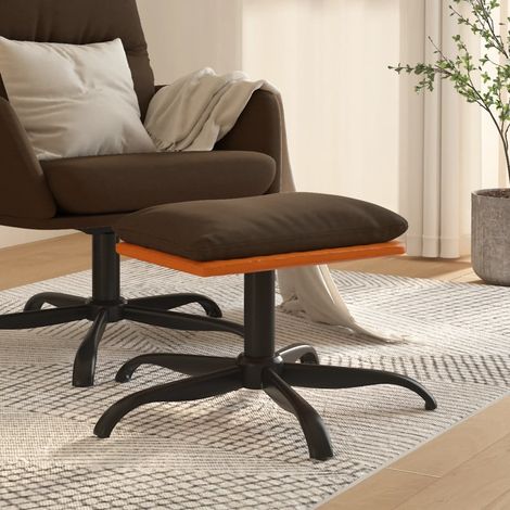 Fußhocker Braun 60x60x36 cm Stoff und Kunstleder