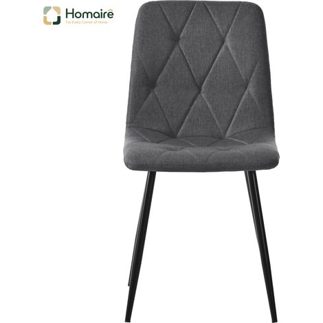 Chaise de salle à manger en plastique gris 45 x 40 x 86 cm HOMAIRE (1/5)
