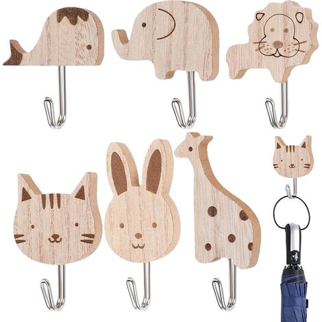 porte serviettes à motifs animaux patères murales