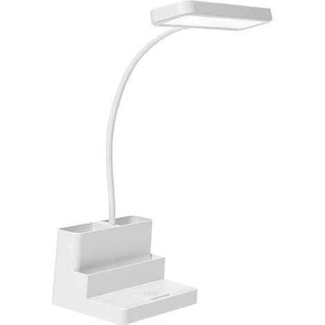 Lampe de bureau tactile LED pliable et portable avec rangement pour stylos, veilleuse en plastique et design respectueux des yeux. (1/5)