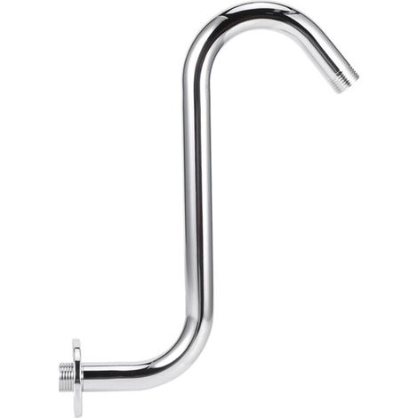 Support de bras de douche à col de cygne en acier inoxydable galvanisé en forme de S Accessoires de salle de bain 26 cm