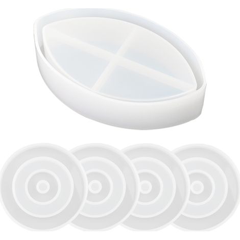 Moule en Silicone pour Dessous de Verre Résine Œil Bleu - Idée Cadeau Créative DIY (1/5)