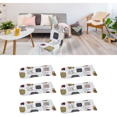 Ensemble de 6 housses de chaise haute élasticité, amovibles, lavables et anti-poussière, idéales pour un usage domestique. Convient également aux hôtels, bureaux, cérémonies, banquets, mariages et aut (1/5)