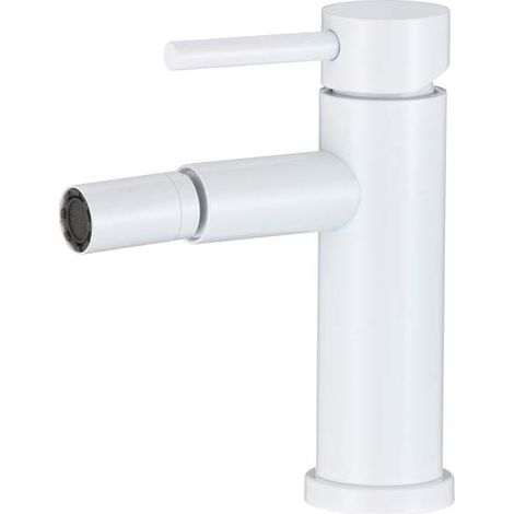 VALAZ Grifo de bidet monomando redondo blanco Serie Jabalon