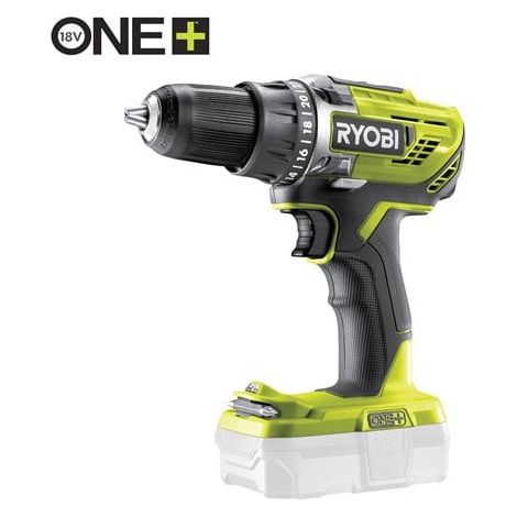 RYOBI - Trapano avvitatore 18V ONE+ - 50NM, 500-1800 giri/min, 2 velocità - Mandrino da 13 mm, LED, impugnatura GripZone, interruttore di inversione della rotazione, portapunte - senza batteria Lithiu (1/3)