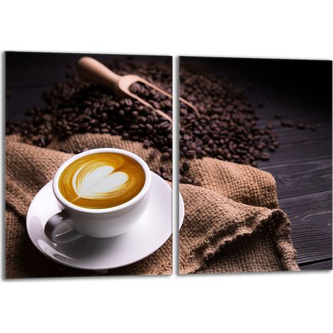 Glasschutzplatte für den Herd 2x40x52 Kaffee (1/5)