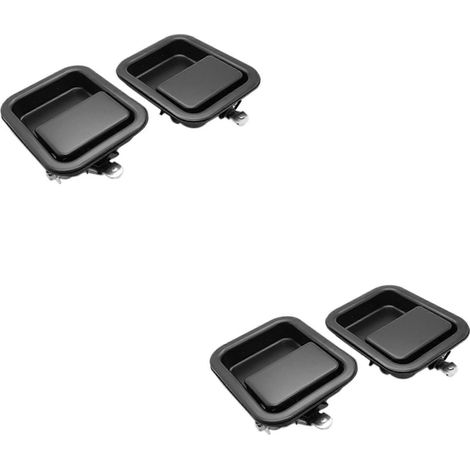 Juego de 2 manijas metálicas para puertas delanteras exteriores, tipo puerta completa 55176382AE 55176383AE para Jeep Wrangler TJ L YJ de 1987 a 2006. (1/5)