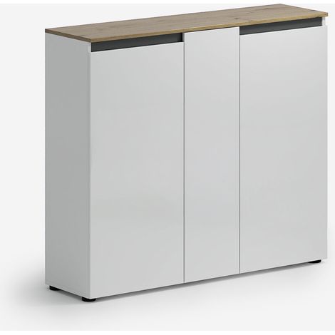 Meuble à chaussures suspendu gain de place 3 portes en bois Zippo (1/5)