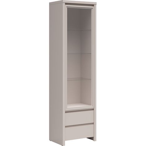 Vitrine 1 Tür 2 Schubladen Soren Kaschmir