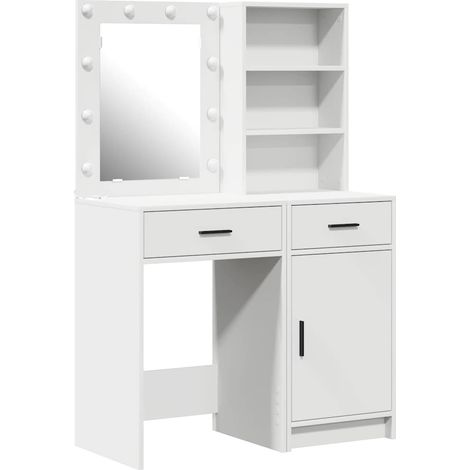 Maison Exclusive - Conjunto de mesa de vestidor con LED 2 pcs Mad