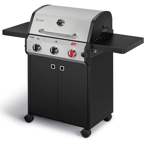 ENDERS - Barbecue gaz Chicago Next 3 R Turbo - 3 brûleurs dont 1 Turbo Zone - Surface de cuisson Switch Grid, 60 x 42 cm - Tablettes rabattables  -  Jusqu'à 10 convives - 10,6 kW
