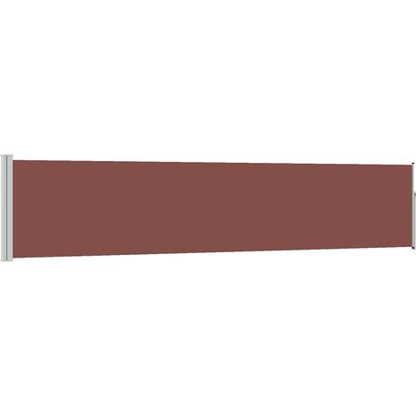 Tenda da Sole  Tenda Laterale Retrattile per Patio 100x500 cm Marrone (1/4)
