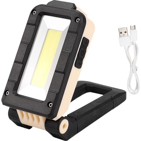 Lampe De Travail LED COB Portable Rechargeable USB Avec Aimant Et Crochet Pour Camping Bricolage Urgence 1 Piece (1/5)