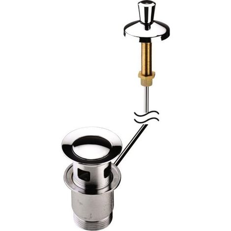 Bristan Round Pop Up Basin Waste Chrome - Slotted (1/2)