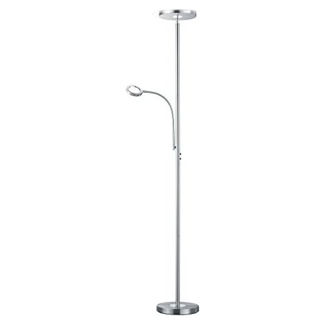 Lampada Piantana 2 Luci Tonde Acciaio Moderna 18W H 180 cm Ackbar GD Trio (1/4)