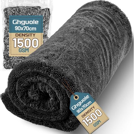 Auto Trockentuch 90x70cm Mikrofaser 1500GSM extra saugstark fusselfrei (1/5)