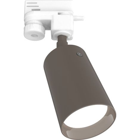 LUMICOM  FORM Track, 1X GU10, max 33W, metallo, tortora lucido, D.6cm