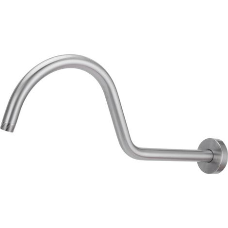 Jeffergarden NPT1/2 Kit de bras de douche 17 pouces mural brossé pommeau de douche rallonge tuyau accessoire de salle de bain (1/4)