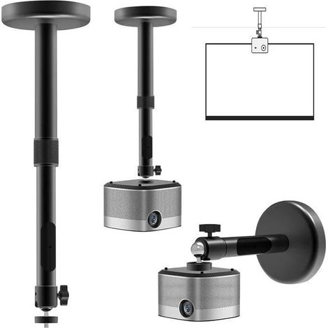 Support Projecteur - Plafond Ou Mural - Réglable 20 À 40 Cm - Charge Max 3 Kg - Universel Mini Et Standard (1/5)