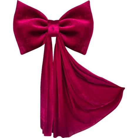 Bow - Red Velvet - 150 X 80 Cm - Indoor Outdoor Decoration For Christmas Wedding Valentine S Day - 1 Piece (1/5)