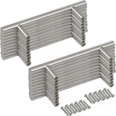 20 Stück T-förmige Türgriffe für Küchenschränke, Edelstahl – 64 mm Lochabstand (1/5)