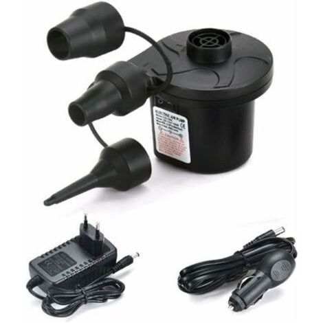 Pompe à Air Électrique Gonfleur Dégonfleur, Pompe Electrique avec 3 Buses Gonfleur Matelas Gonflable pour Matelas Pneumatique, Matelas Gonflables, Pataugeoire,Anneau de Natation (Maison/Voiture) (1/5)