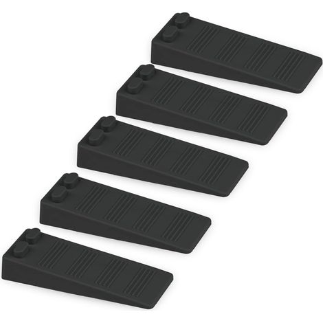 5 pièces Cale porte, Hauteur réglable, Caoutchouc souple, Antidérapant, Pour parquets, Béton, Tapis