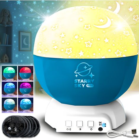 Heckermann 168K-W Blauer LED-Sternenprojektor