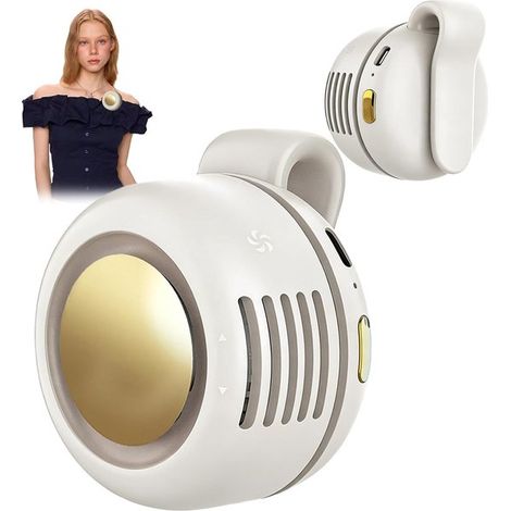 Ventilateur à pince portable - Mini ventilateur rechargeable USB (rotatif à 360°), mini ventilateur silencieux sans pales à 3 vitesses (1/5)