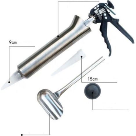 Pistolet à Joints En Acier Inoxydable pour Pointes de Calfeutrage - Outil pour Briques Et Carrelages - Outil de Bricolage