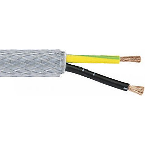 Câble de contrôle SY 2 x 0,75 mm², Blindé, en Chlorure de polyvinyle PVC ( Prix pour Bobine de 50 Mètres )