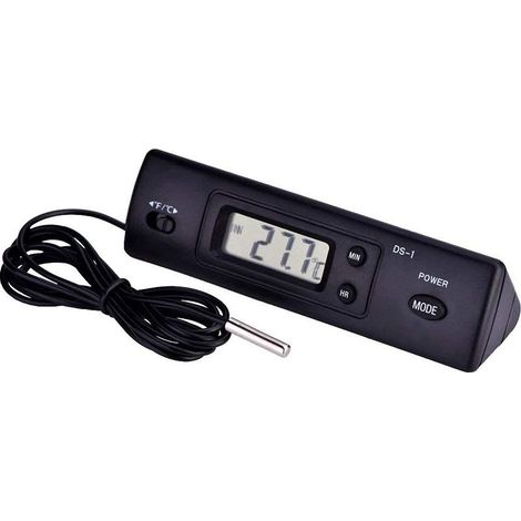 Sollbry LCD Digital-Temperaturmessgerät, Thermometer, Feuchtigkeitsmessgerät, kabelgebundener Sondensensor für Kühlschrank, Aquarium, Klimaanlage (1/5)
