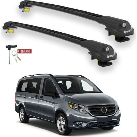 TURTLE kompatibel mit Mercedes-Benz Metris (W447) 2015-2025 Dachträger Air1 Schwarz (1/5)
