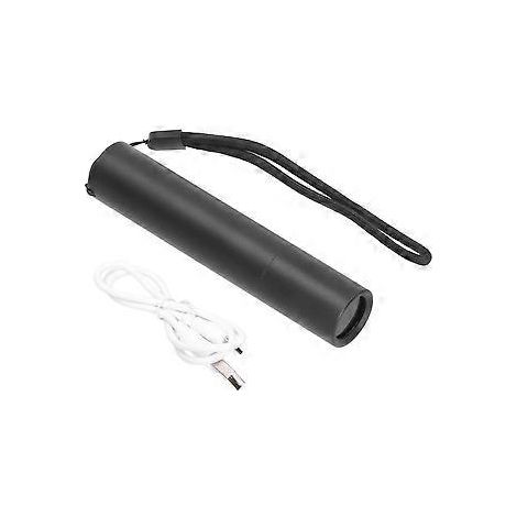 365 nm LED-Ultraviolett-Taschenlampe, fluoreszierendes violettes Licht, USB-Ein- und Ausgang, wiederaufladbar, UV-Licht, Ringelflechten-Inspektionstaschenlampe, Schwarz (1/5)